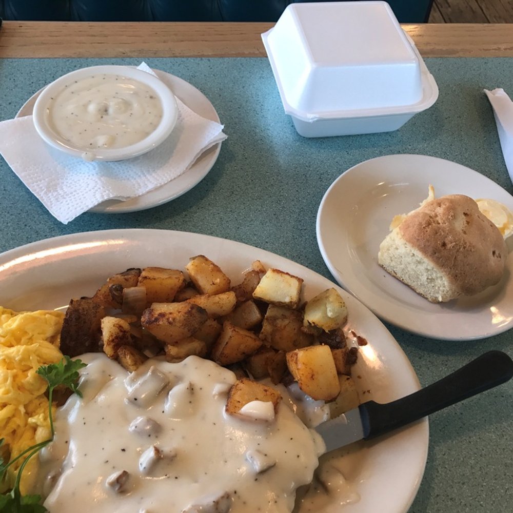 Pegah's Kitchen - Chicken fried steak with homemade biscuit and extra gravy - American Near Me - Escondido, California