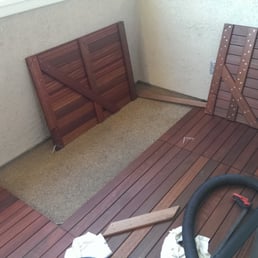 During install, after minor reconfiguration to the deck tiles (cutting down to size). During install, after minor reconfiguration to the deck tiles (cutting down to size).