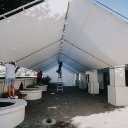 DND setting up the tent