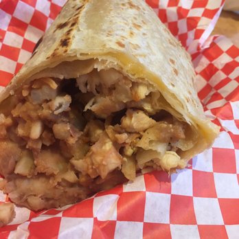 Taco Taco Poway - Inside of the Cali-deluxe burrito.. basically a CA burrito wrapped in a quesadilla!  Huge for only about $10! - Mexican Near Me - Poway, California