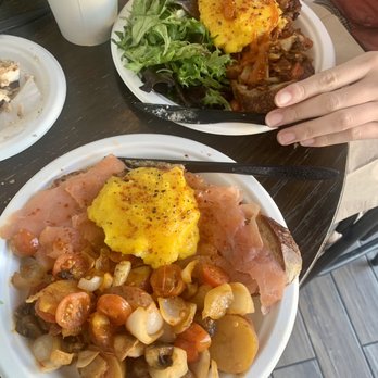 Foreigner - Salmon Eggs Benedict and Bacon Eggs Benedict - Breakfast & Brunch Near Me - San Mateo, California Foreigner - Salmon Eggs Benedict and Bacon Eggs Benedict - Breakfast & Brunch Near Me - San Mateo, California