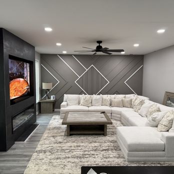 Fadji's Accent Walls - My family room after Fadjis - Interior Design Near Me - Smyrna, Georgia