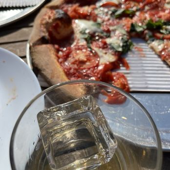 Barcuso - Margherita pizza and the remanence of Penelope Rio bourbon. - Pizza Near Me - Upland, California