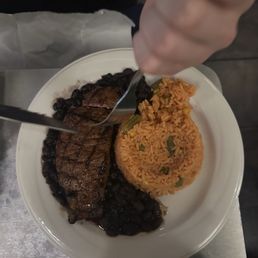 A very small 8oz. Steak for $37! If you notice there's more rice and beans than there is actual meat. Unacceptable! A very small 8oz. Steak for $37! If you notice there's more rice and beans than there is actual meat. Unacceptable!