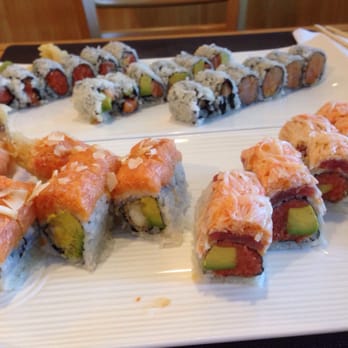 Eastern Sushi - Tropical roll, crazy man, and the 3 roll combo. All "spicy" rolls had fried crunchies mixed into the mixture. - Sushi Bars Near Me - Matawan, New Jersey