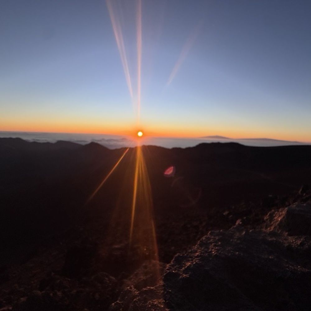 Sunrise from the top of the volcano