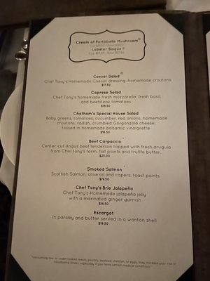 Menu photo 5 Chatham's Place Restaurant Orlando, FL