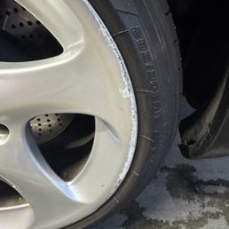 scratches on rim from wash tunnel scratches on rim from wash tunnel