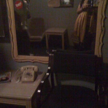 Clermont Lounge - Ladies room has a waiting area with a rotary phone - Strip Clubs Near Me - Atlanta, Georgia