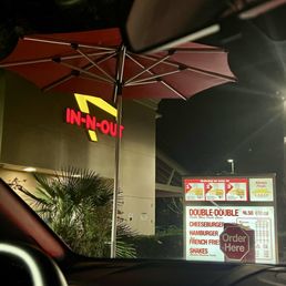 Exterior outside entrance of In-N-Out Burger - Morgan Hill, California Exterior outside entrance of In-N-Out Burger - Morgan Hill, California
