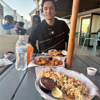 Wooly's - The fish tacos, cheese curds, and garlic parm fries - Seafood Near Me - Pismo Beach, California Wooly's - The fish tacos, cheese curds, and garlic parm fries - Seafood Near Me - Pismo Beach, California