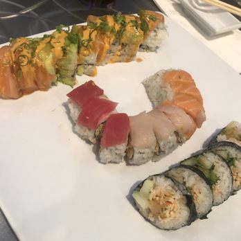 Trapper's Sushi - (from top to bottom) *Sounder Roll, *Rainbow Roll, *Mariner Roll - Asian Fusion Near Me - Avondale, Arizona