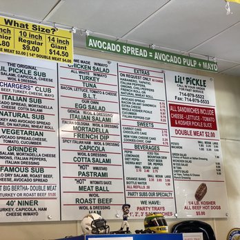 Lil' Pickle USA - Menu: May 2023 - Sandwiches Near Me - Costa Mesa, California Lil' Pickle USA - Menu: May 2023 - Sandwiches Near Me - Costa Mesa, California