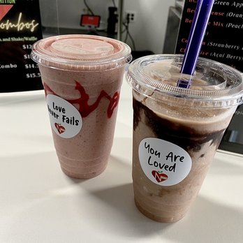 Love Nutrition - PB&J shake and Chocolate protein shake! - Juice Bars & Smoothies Near Me - Tracy, California Love Nutrition - PB&J shake and Chocolate protein shake! - Juice Bars & Smoothies Near Me - Tracy, California