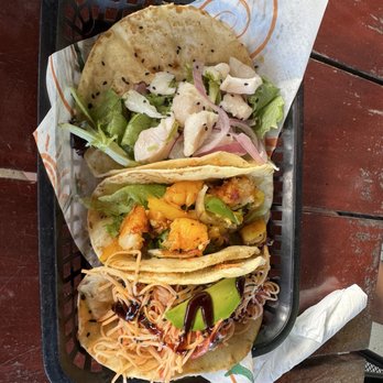 Bungalu - Trio tacos (ceviche, shrimp, crab) shrimp was the best - Cocktail Bars Near Me - San Juan, Puerto Rico Bungalu - Trio tacos (ceviche, shrimp, crab) shrimp was the best - Cocktail Bars Near Me - San Juan, Puerto Rico