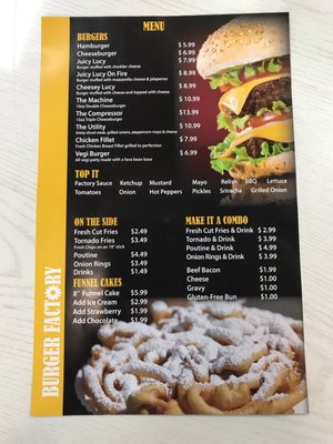 Menu photo 6 Burger Factory Mississauga, ON