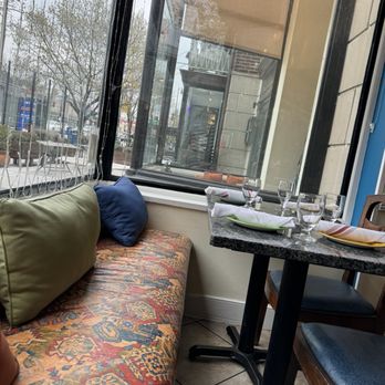 Dakshin - Bar area with lots of windows and natural light. - Indian Near Me - Washington, DC, District of Columbia