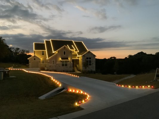 Path Lighting - Call today for your professional holiday lighting installation!