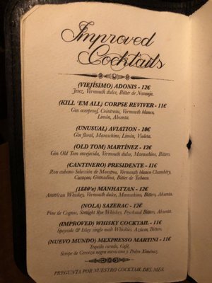 Menu photo 4 1862 Dry Bar Madrid, M