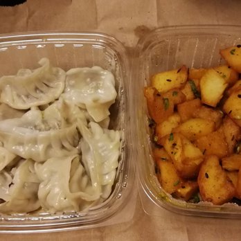 Bajeko Sekuwa - Goat Momo (yum) and Aaloo Jeera (bit spicy) - Himalayan/Nepalese Near Me - Sunnyside, New York