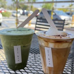 Latte einspanner and matcha einspanner Latte einspanner and matcha einspanner