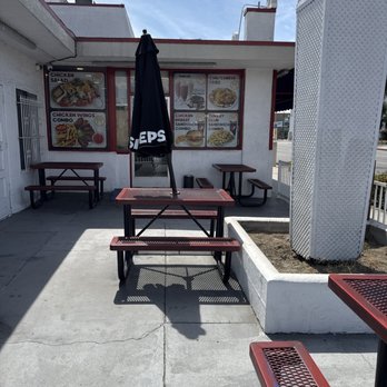 Omega Burgers - Outdoor patio - Burgers Near Me - Bellflower, California Omega Burgers - Outdoor patio - Burgers Near Me - Bellflower, California