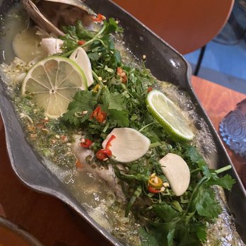 Fish Cheeks - Steamed Fish with Thai Herbs - Seafood Near Me - New York, New York