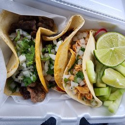 3 different Tacos. Ask for the sauces. Very flavorful. 3 different Tacos. Ask for the sauces. Very flavorful.