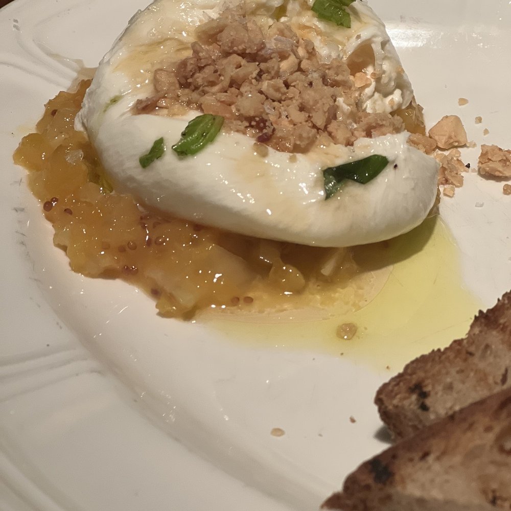 Corinne Austin - Burrata Cheese - New American Near Me - Austin, Texas Corinne Austin - Burrata Cheese - New American Near Me - Austin, Texas