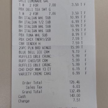 Publix - Today's receipt for Seven people - Grocery Near Me - Lake Mary, Florida