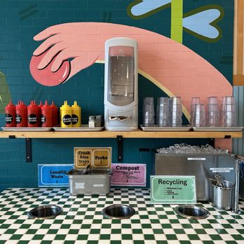 Burger Crush - Self-serve bar  For cleaning up after myself, I feel like I shouldn't have tipped. - Burgers Near Me - Vancouver, British Columbia