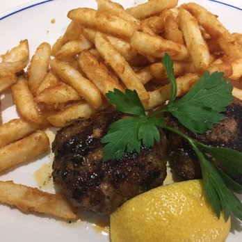 Pantheon Restaurant - Bifteka from kids menu; meatballs and fries - Greek Near Me - Toronto, Ontario Pantheon Restaurant - Bifteka from kids menu; meatballs and fries - Greek Near Me - Toronto, Ontario