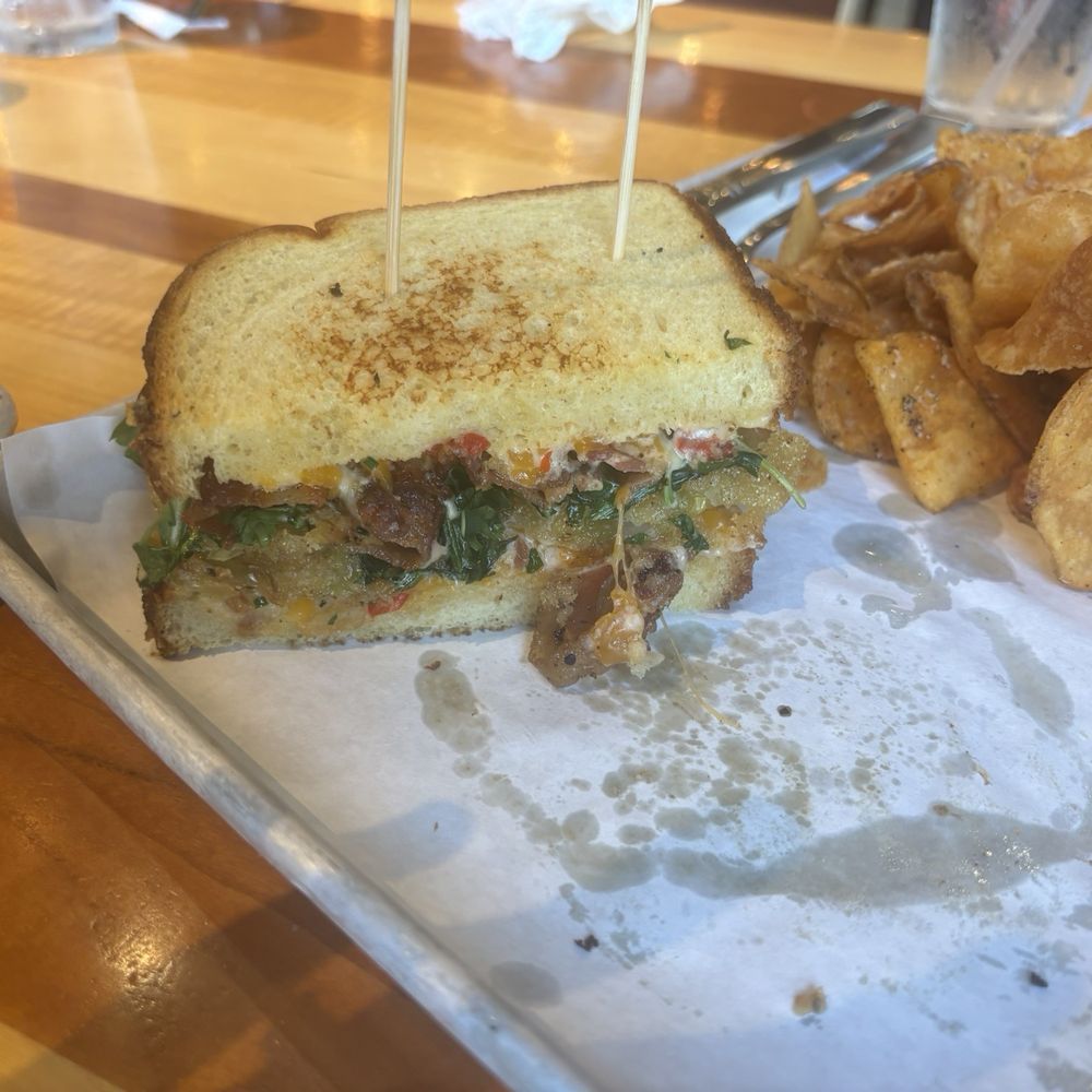 Four Day Ray Brewing - Fried green tomato sandwich - Breweries Near Me - Fishers, Indiana Four Day Ray Brewing - Fried green tomato sandwich - Breweries Near Me - Fishers, Indiana
