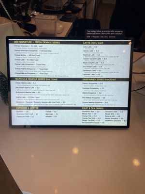 Menu photo 2 Dex Coffee Fountain Valley, CA Menu photo 2 Dex Coffee Fountain Valley, CA