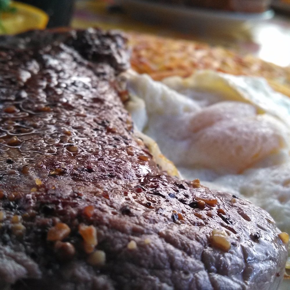 Beach Break Cafe - steak and eggs close up - Breakfast & Brunch Near Me - Oceanside, California
