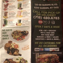 Kew Garden Deli & Grill - Menu