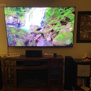 Low Volt Pro - 85 inch Sony wall mounted and cables hidden - TV Mounting Near Me