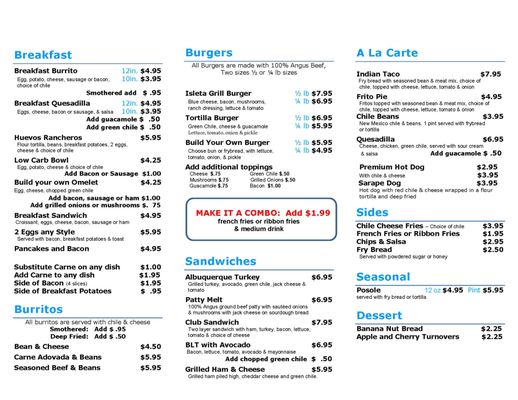 Menu photo 8 Isleta Grill @47 Albuquerque, NM