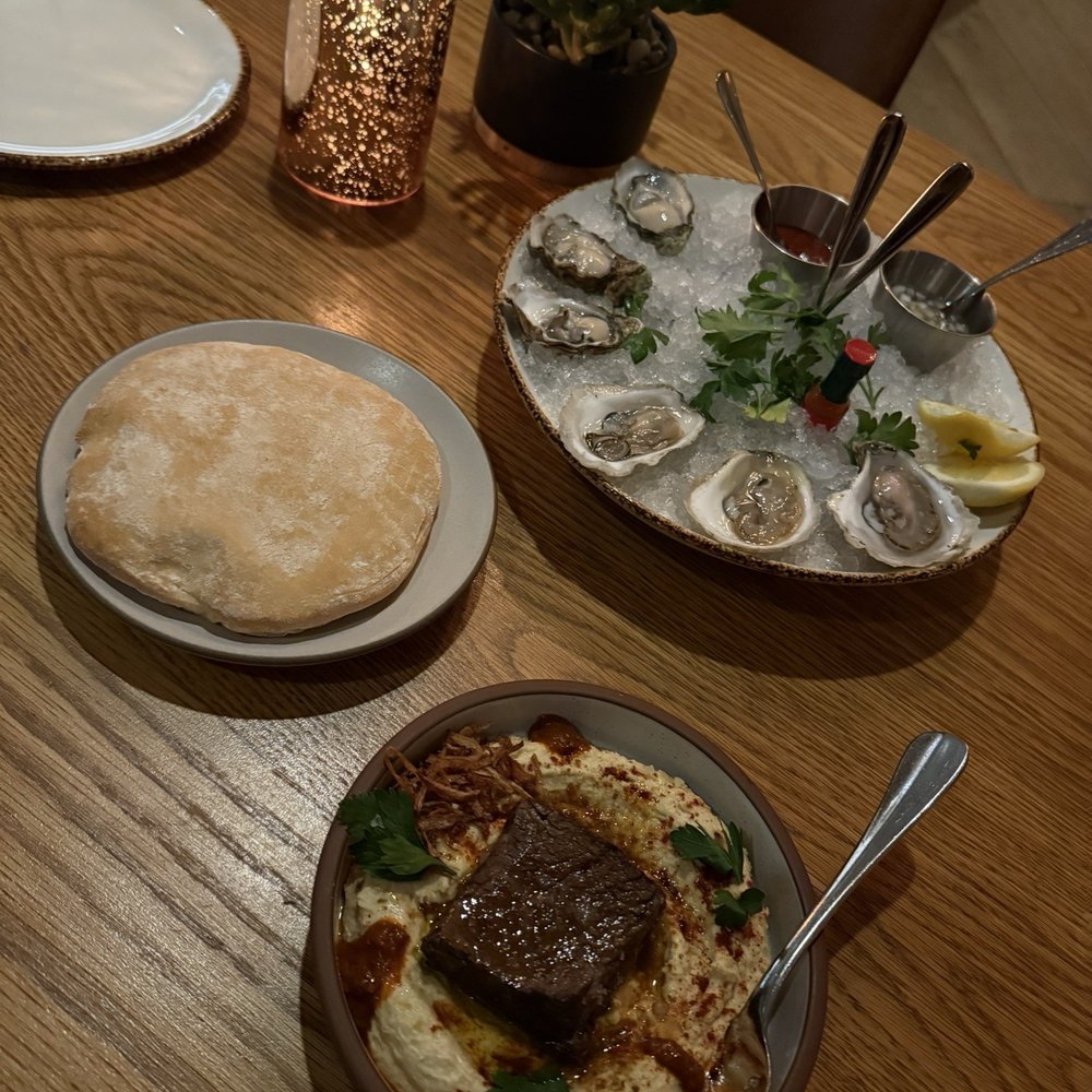 FLINT by Baltaire - Short Rib Hummus and half dozen oysters - New American Near Me - Phoenix, Arizona FLINT by Baltaire - Short Rib Hummus and half dozen oysters - New American Near Me - Phoenix, Arizona