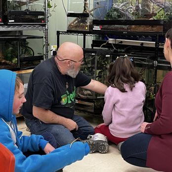 Mr. Drew & his animals too - Mr Drew showing the Walking sticks - Zoos Near Me - Poland, Maine