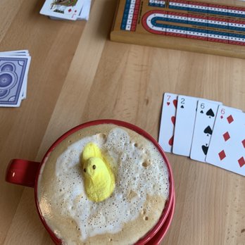 Side By Each Brewing - Peep latte special accompanied by a game of cribbage! - Breweries Near Me - Auburn, Maine