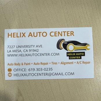 Helix Auto Center - Excellent body shop i had my car there they did the body and paint and i was very happy - Auto Repair Near Me - La Mesa, California Helix Auto Center - Excellent body shop i had my car there they did the body and paint and i was very happy - Auto Repair Near Me - La Mesa, California