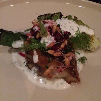 Rich Table - Petrale Sole , yogurt, grilled lettuce, beets - New American Near Me - San Francisco, California Rich Table - Petrale Sole , yogurt, grilled lettuce, beets - New American Near Me - San Francisco, California