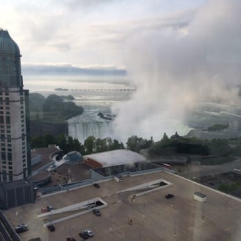 Watermark Fallsview Dining - Window view on a cloudy day - Canadian (New) Near Me - Niagara Falls, Ontario
