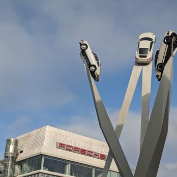 Porsche Museum - Very unique artwork in front - Museums Near Me - Stuttgart, BW