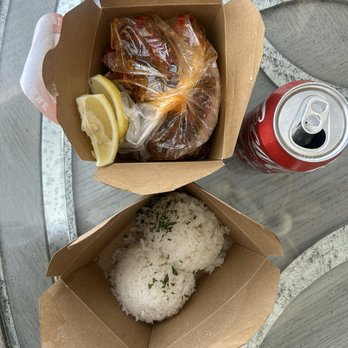 Boil Daddy - Half pound of crawfish with Daddy sauce (mild), rice, and a Coca-Cola. - Cajun/Creole Near Me - Orange, California