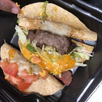 Mitla Cafe - Ground beef taco. It bites more like a sausage link. - Mexican Near Me - San Bernardino, California Mitla Cafe - Ground beef taco. It bites more like a sausage link. - Mexican Near Me - San Bernardino, California