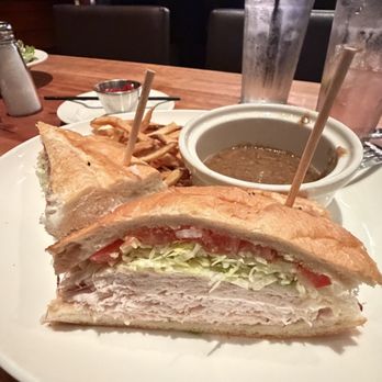 The White Chocolate Grill - Spit Roasted Turkey Dip w/added lettuce & tomato - American Near Me - Phoenix, Arizona The White Chocolate Grill - Spit Roasted Turkey Dip w/added lettuce & tomato - American Near Me - Phoenix, Arizona