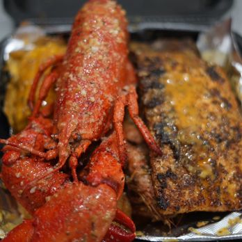 Mannie’s Seafood - Lobster & Salmon Combo‼ - Seafood Near Me - Harvey, Louisiana Mannie’s Seafood - Lobster & Salmon Combo‼ - Seafood Near Me - Harvey, Louisiana