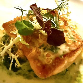 The Dining Room at Edson Hill - Pan seared Arctic char - New American Near Me - Stowe, Vermont The Dining Room at Edson Hill - Pan seared Arctic char - New American Near Me - Stowe, Vermont